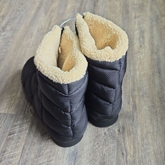 🐢  Zara Black Quilted Shearling Lined Snow Boots Size 10, EURO size 41 - Picture 6 of 10